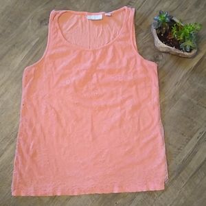 💚2/$20 XS Coral lace overlay NY & Co tank
